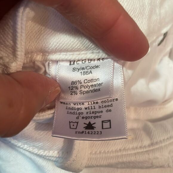 McGuire Damn Fine Baja High Rise White Jean Shorts with Embroidery - Picture 10 of 12